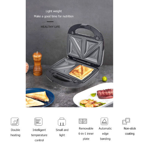  Hamilton Beach Electric Sealed Sandwich Maker Grill with  Nonstick Plates, Makes Stuffed French Toast, Omelets, Compact & Easy to  Store, Black (25430): Home & Kitchen