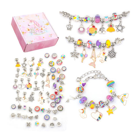 Gelang anak-anak DIY buatan tangan, perhiasan, gelang hadiah indah wanita kotak hadiah