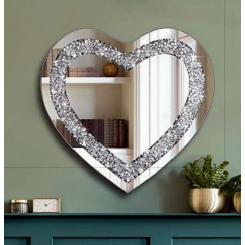 Buy Wholesale China European And American Simple Style Living Room Bedroom  Cosmetic Wall Mirror With Heart-shaped Frame & Wall Mirrors Mirrored  Furnature at USD 49