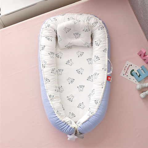 Lit bébé nouveau-né avec housse en coton amovible, co-sleeper, nid douillet pour bébé, sacs de couchage pour bébé