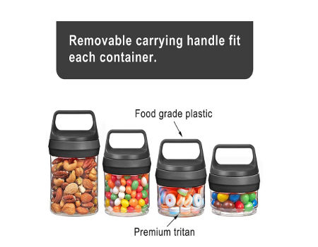 Buy Wholesale China Tritan Portable 3 - 4 Layer Removable Protein Powder  Container,gostakk Twist N' Lock Storage Jars & Snack Jars 4-piece Twist  Lock Stackable Containers at USD 1.35