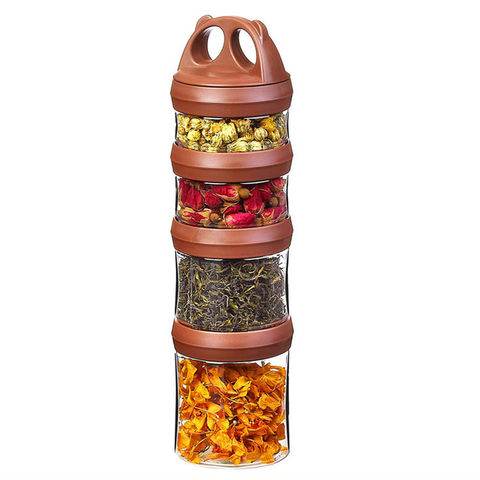 Buy Wholesale China Snack Jars 4-piece Twist Lock Stackable Containers  Travel, Formula Travel Container & Snack Jars 4-piece at USD 4.4