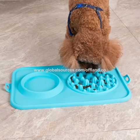 Buy Wholesale China No Spill Silicone Mat With Slow Feeder Dog Bowl And  Stainless Steel Water Bowl For Small Dogs Cats & Dog Licking Mat at USD  3.81