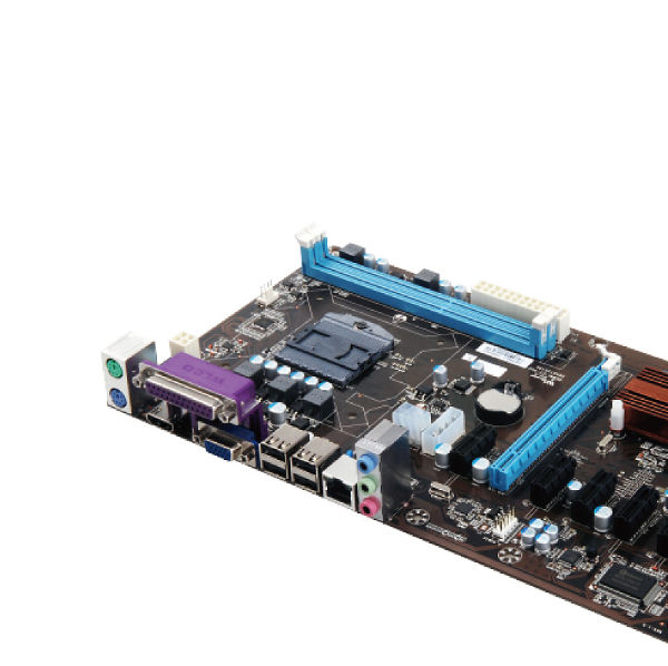Esonic QS8 combo motherboard with CPU HM65/HM76BTC , support 8 gpu cards mining motherboard supplier
