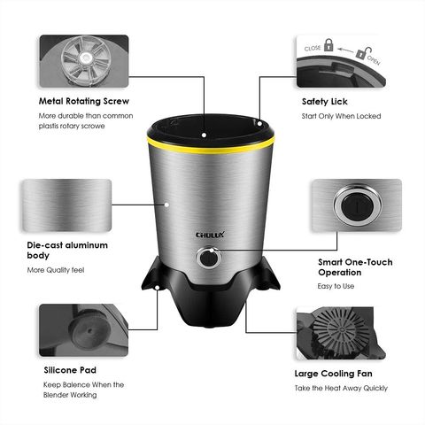 CHULUX Smoothie Maker, 1000W High Speed Bullet Blender with