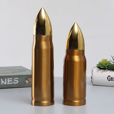 China Shotgun shell Bullet Shaped vacuum flask Stainless Steel rocket ...