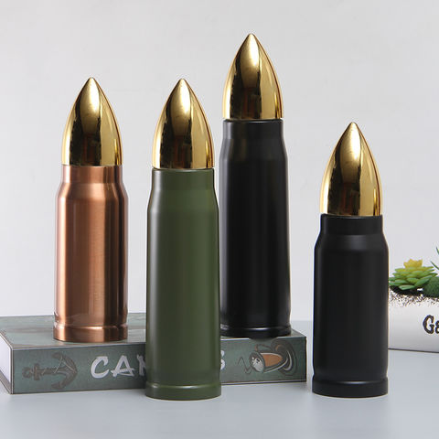 China Shotgun shell Bullet Shaped vacuum flask Stainless Steel rocket ...