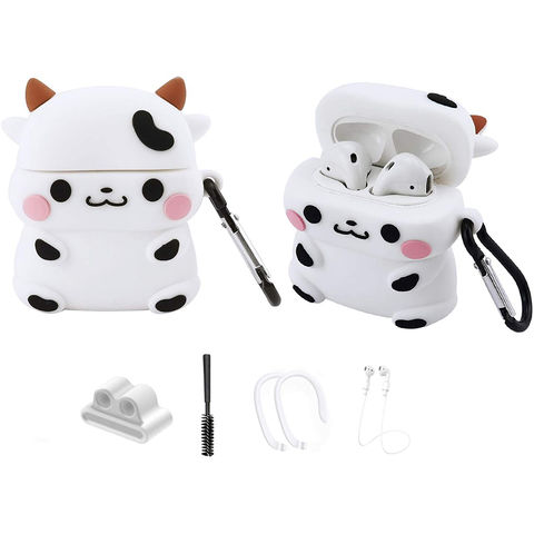 AirPods Cute Cartoon Silicone Case 3D Cover Skin Protective for Apple AirPod  1&2