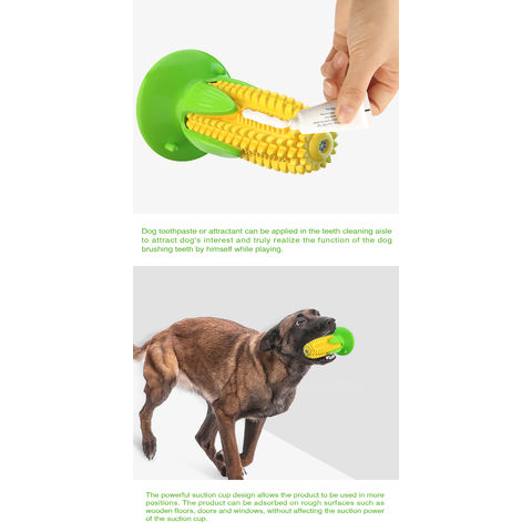 Double Suction Cup Dog Toy Interactive Dog Treat Dispensing Toy Ball with  Whistl