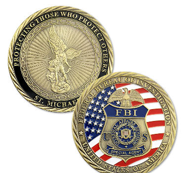 US FBI Saint Michael Commemorative Challenge Coins Collection Token Art Craft 