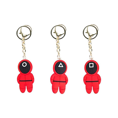 PORTE CLEF SQUID GAME ROND SILICONE