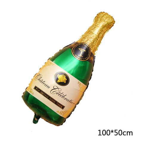 Fête des Pères Ballons Champagne Vin Verre Et Bouteille Grand Feuille  Balons