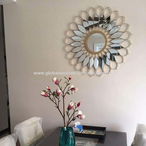 Home Decor Iron Sun Flower Decorative Mirror Wall Hanging Bedroom,bathroom  Living Room Flower Petal $60 - Wholesale China Sun Mirror Wall Decoration  at Factory Prices from Xiamen Maureen Industrial Company Limited