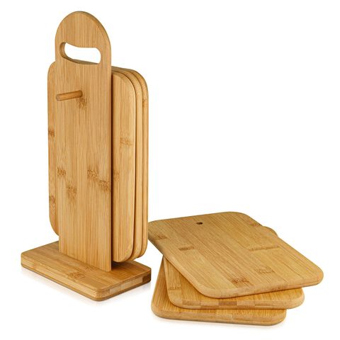 Buy Wholesale China 4pcs/6pcs Durable Bamboo Cutting Board,round Square Cutting  Board Set With Stand, Kitchen Accessory & Cheese Board at USD 1.3