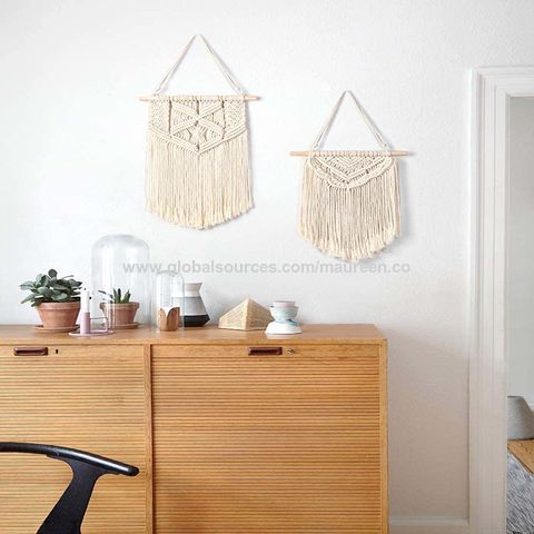 Geometric Woven Tapestry Chic Cotton Handmade Bohemian Art with Long  Tassel-Macrame Boho Wall Hanging Decor, Large Craft Ornament for Dorm Home  Bedroom Apartme - China Wall Hanging and Bohemian Wall Hanging price