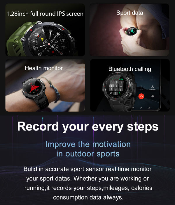 China Supervisión de estado vendedora caliente K22 Smartwatch Reloj del  deporte de la aptitud de la fábrica de la prenda impermeable de Smartwatch  IP67 encendido Global Sources,Smartwatch K22,reloj del deporte,reloj de la