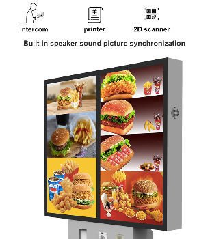 55inch dual LCD screen drive through kiosk outdoor digital signage all weather IP65 LCD display supplier