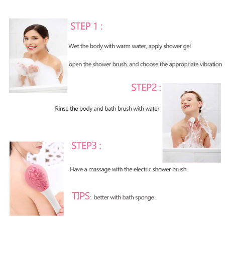 Buy Wholesale China Bath Brush Massager Ipx7 Rechargeable Waterproof  Vibration Silicone Back Scratcher Shower Brush & Bath Brush Massager at USD  15