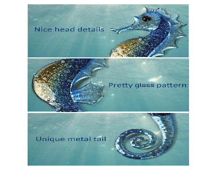 Metal Seahorse Wall Decor Bathroom Ocean Glass Art Outdoor Hanging Beach  Theme Decorations Blue Sea - Buy China Wholesale Wall Decor Seahorse  Artwork $5.5