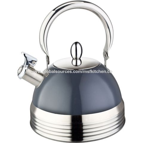 Whistling Tea Kettle for Stovetop, 3L Stainless Steel Tea Pot with  Ergonomic Folding Handle, Induction Kettles