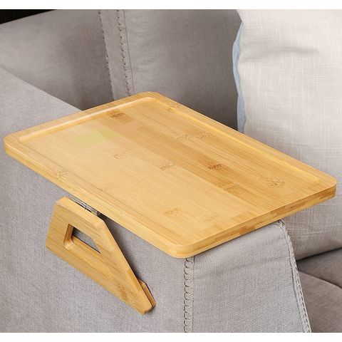 Wooden Couch Clip On Tray Sofa Arm Clip Table For Wide Couches, Sofa  Armrest Side Table, Sofa Couch Tray Table