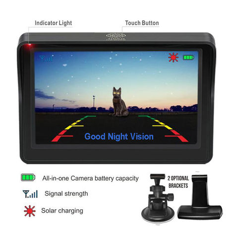 1 Upgrade Solar Wireless Backup Camera for Truck, AUTO-VOX 3Mins No Wires  Install with Battery Powered Car Back Up Camera Systems