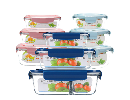 Buy Wholesale China High Borosilicate Heatproof Glass Rectangle Bento Lunch  Box Leakproof Microwave Safe Lunchboxes & Glass Airtight Food Containers at  USD 0.8