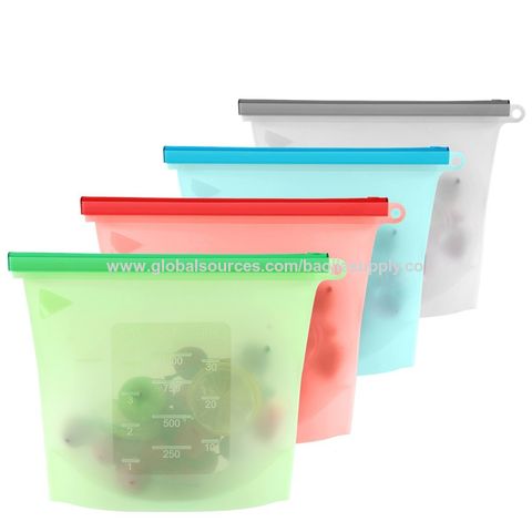 1000ml Airtight Zip Seal Preservation Storage Container Reusable Silicone  Food Storage Bag Food Bag - China Storage Bag and Food Bag price