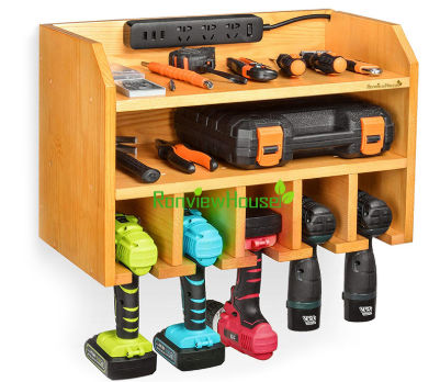 Buy Wholesale China Supplier Factory Price Cheap Eco-friendly Good Quality  Wooden Wall-mounted Power Tool Shelf For Home Warehouse & Tool Organizers  at USD 7.28