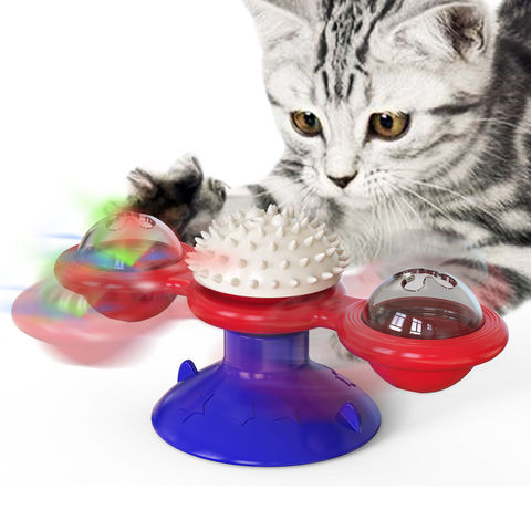 Cat Rolling Ball Toys Interactive Tiered Tower Fun With 3 Colored Balls 3  Tiered Cat Amusing Stick Toys Cat Play Ball Workout Cat Puzzle Toy Blue