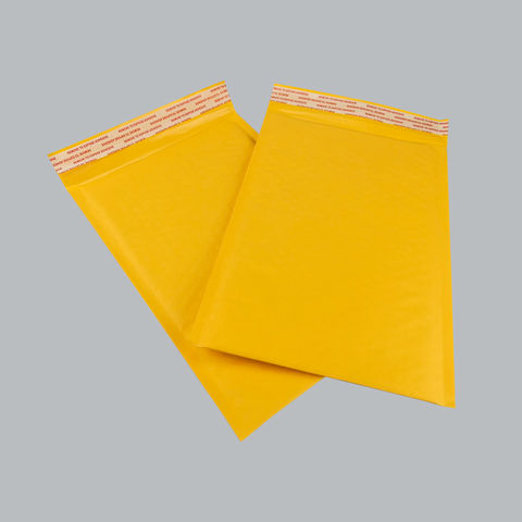 Gepolsterte Umschläge aus Natronpapier, Versandtaschen, gelb-braune Luftpolsterversandtaschen
