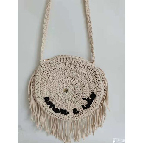 Bolsa redonda tejida online a crochet