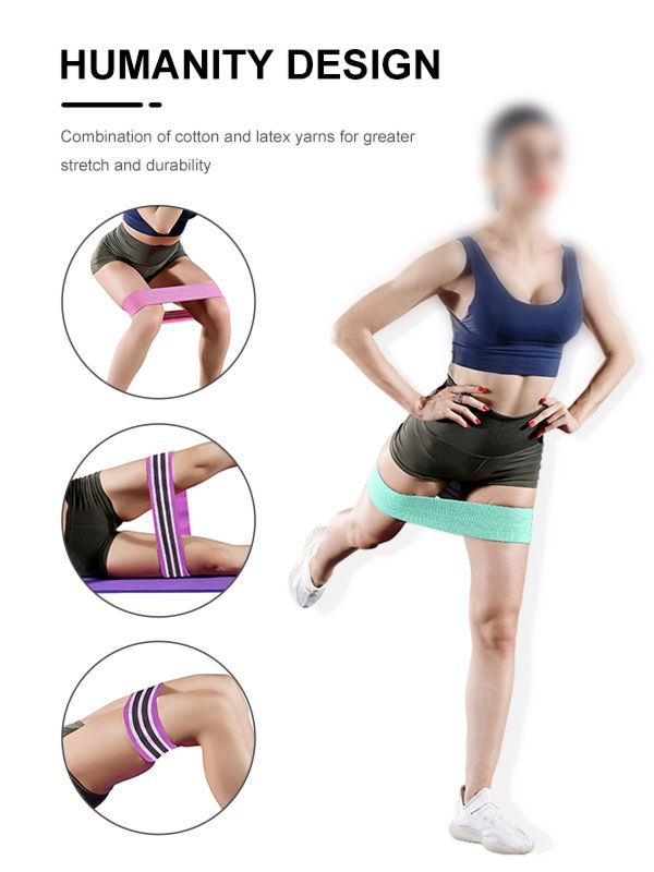 Gym Fitness Custom Printed Logo Yoga Stretch Band Latex Exercise