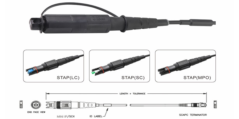 China Outdoor Waterproof Pre-Connectorized MINI IP SC/APC Drop Cable ...