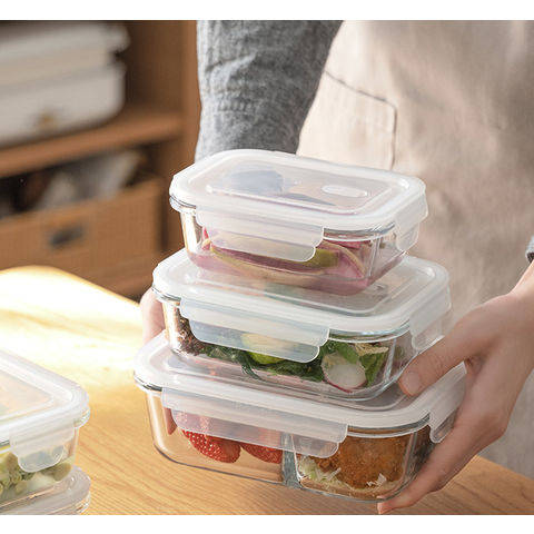 1/4pcs Food Storage Containers Set With Easy Snap Lids, Airtight Containers  For Pantry & Kitchen Organization, Plastic BPA-Free,Leak-Proof Meal Prep C