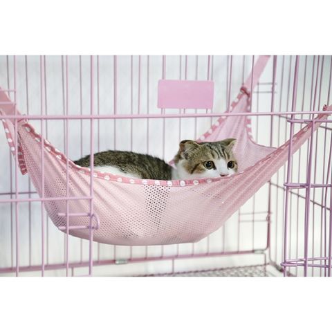 Summer Cooling Reversible Cat Hanging Hammock, Breathable Double