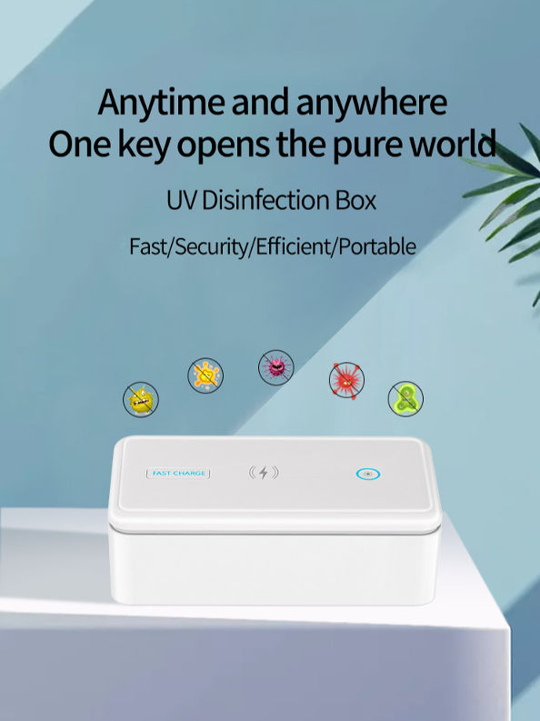 China Uv disinfection box mobile phone wireless charging sterilizing