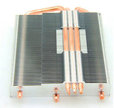 China Copper Extrusion Base Aluminum Zipper Fin with Heat Pipe Heat ...