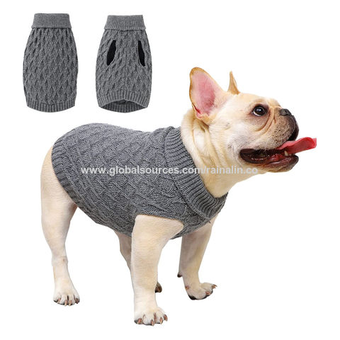 French Bulldog Hoodie Dog Clothes Warm Sport Cozy Patterned Pet