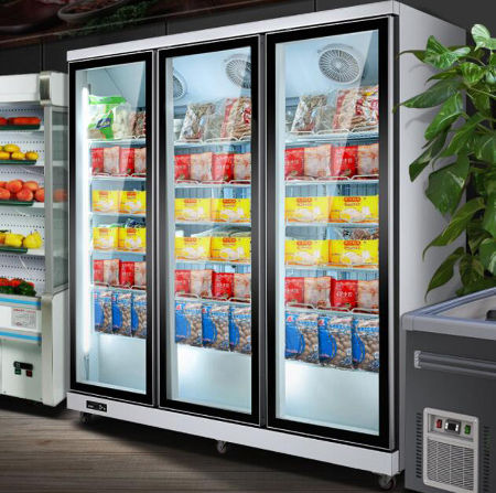 clear glass freezer