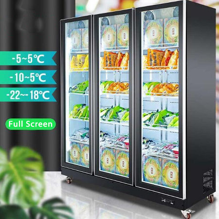 clear glass freezer