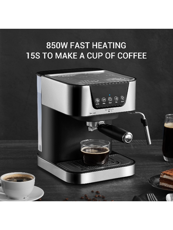 China 15 Bar Pump Espresso and Cappuccino Machine Screen Display