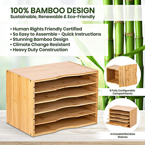 Prateleira de arrumação em Bambu - 4 Prateleiras