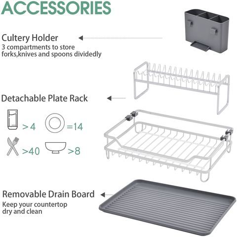 Buy Wholesale China Dish Drainer Rack Aluminum Sink Dish Stand Plate Rack  Expandable Eco Folding Dish & Dish Drainer Rack at USD 7.25