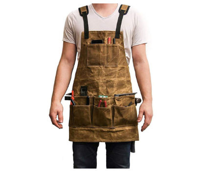 Heavy Duty Canvas Apron - Artist Apron With Pockets For Painting