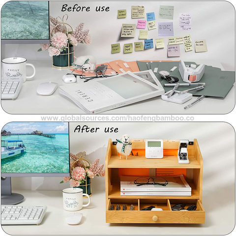 Wholesale OEM ODM Desk Desktop Organizer Storage Shelf Rack Height