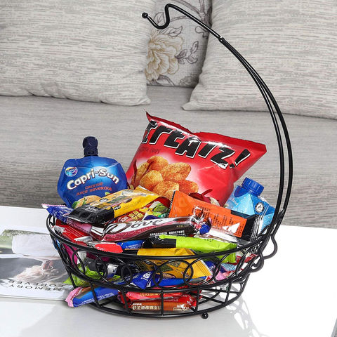 1/2-Tier Stackable Wire Baskets for Storage Pantry,Removable Countertop  Basket Organizer for Snack Fruit