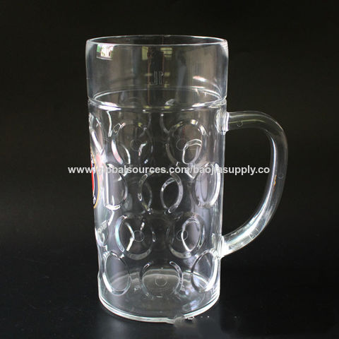 16 oz big capacity V shape beer glass cup with creative logo