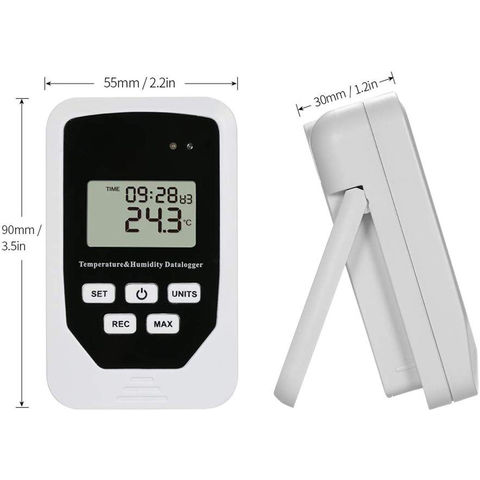 Mini LCD Digital Thermometer Hygrometer Temperature Indoor Convenient  Temperature Sensor Humidity Meter Gauge Instruments Cable (Black)