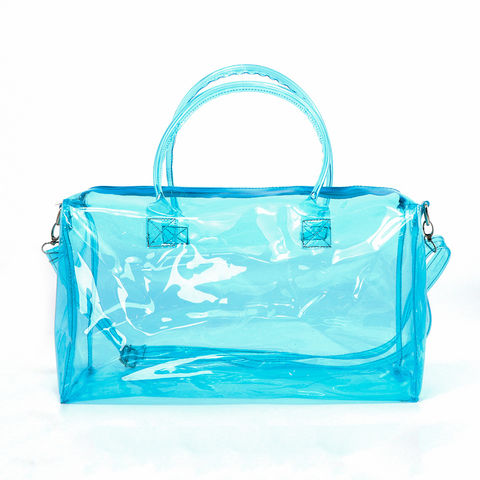 Source Clear Stadium Bag Custom LOGO Transparent PVC Cross Body Bag  Messenger For Gym Concert Events on m.